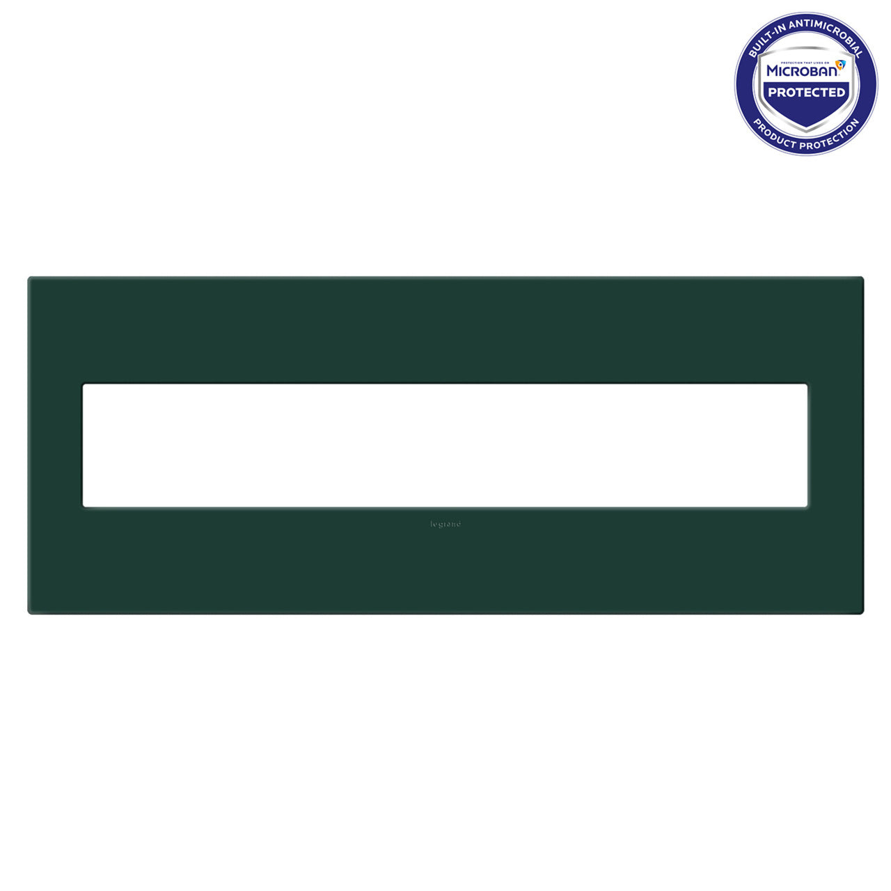 Legrand AWP6GEG 6-Gang Screwless Wall Plate with Microban - Finish: Evergreen