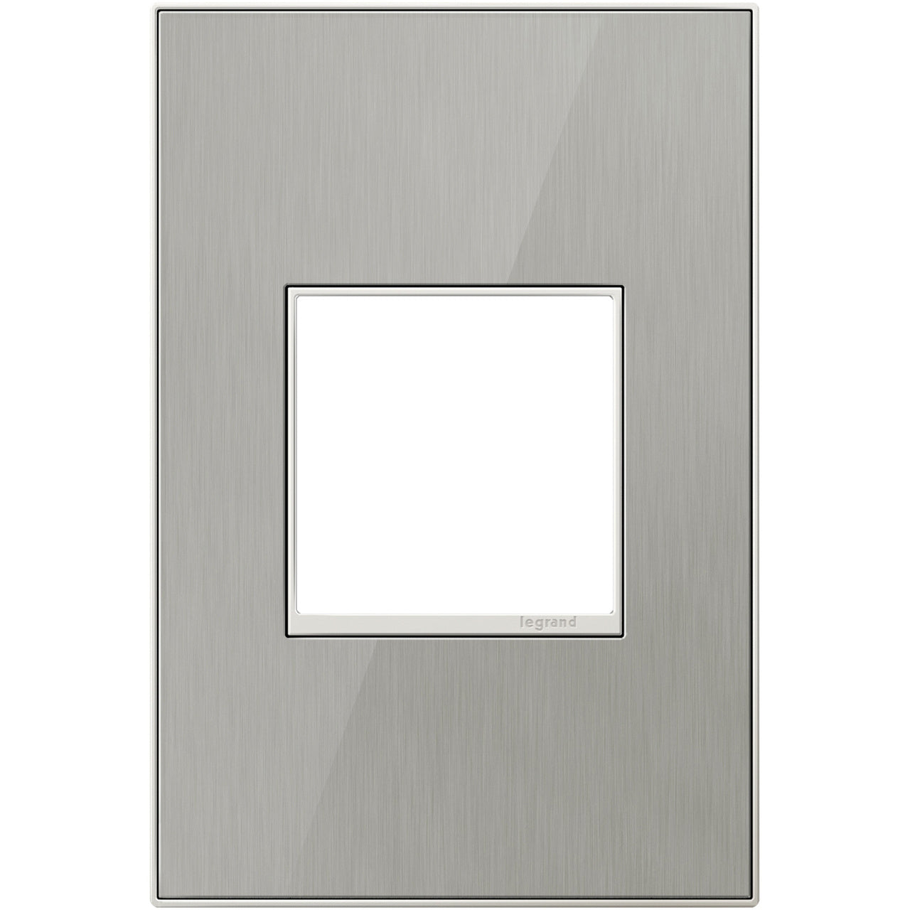 Legrand AWM1G2MS4 1-Gang Screwless Wall Plate for Designer Switches and Outlets - Finish: Brushed Stainless