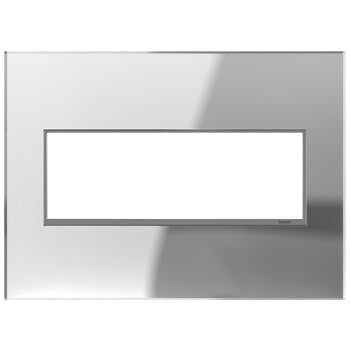 Legrand AWM3GMR1 Mirror 3-Gang Screwless Wall Plate - Finish: Mirror