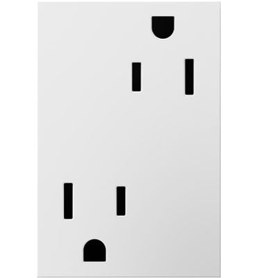 Legrand ARTR153W4 15A Dual Tamper-Resistant Plus-Size Outlet - Finish: White