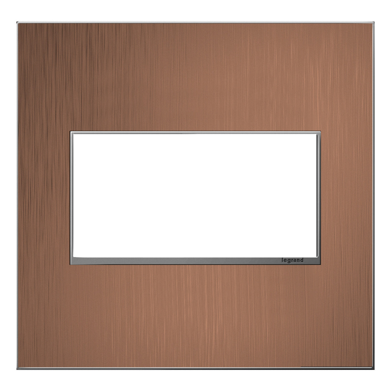 Legrand AWM2GCU4 2-Gang Screwless Wall Plate for Designer Switches and Outlets - Finish: Copper