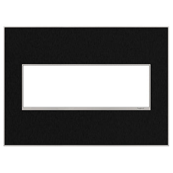 Legrand AWM3GBLS4 3-Gang Screwless Wall Plate for Designer Switches and Outlets - Finish: Black Stainless