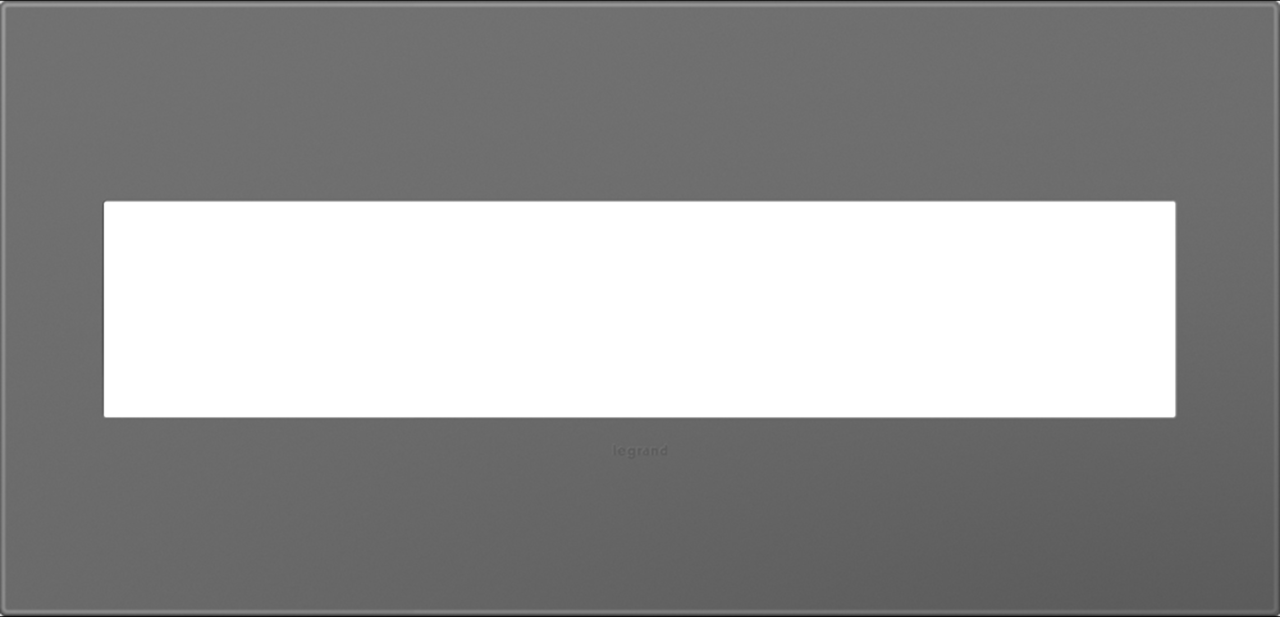 Legrand AWP5GMG1 5-Gang Screwless Decorative Wall Plate With Microban - Finish: Magnesium