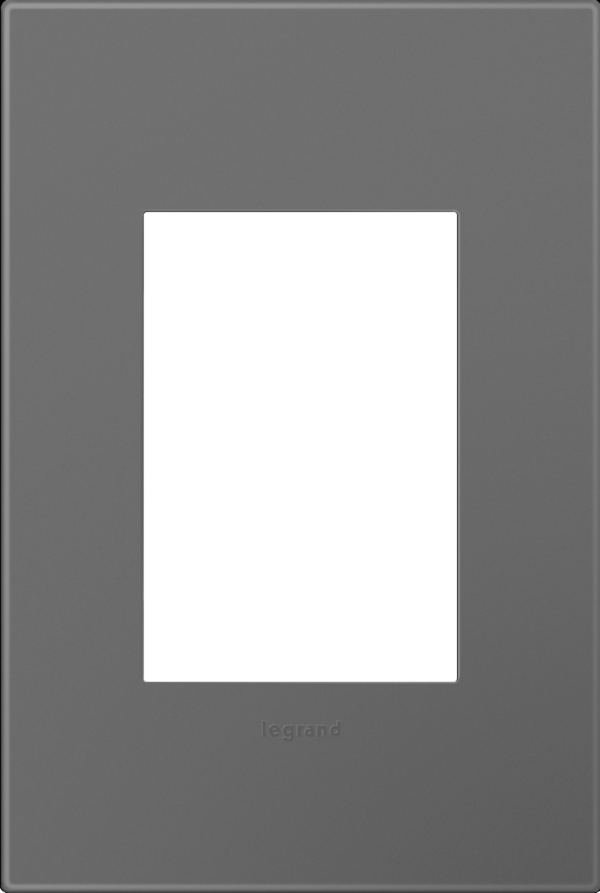 Legrand AWP1G3MG4 1-Gang Plus Screwless Decorative Wall Plate With Microban - Finish: Magnesium