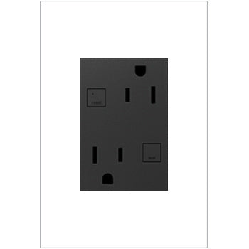 Legrand AGFTR2153G4 15A Plus Size Tamper-Resistant Self-Test GFCI Duplex Receptacle - Finish: Graphite