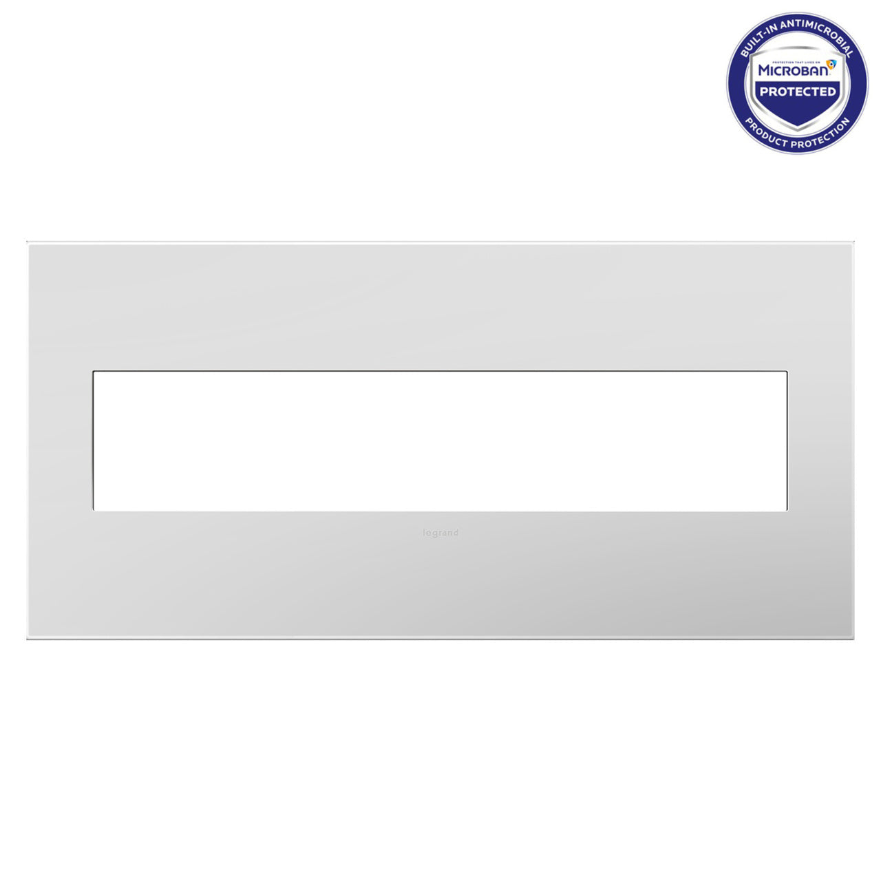 Legrand AWP5GWH1 5-Gang Screwless Wall Plate with Microban - Finish: Gloss White