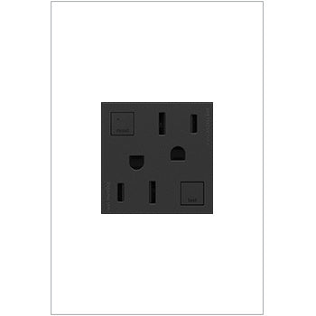 Legrand AGFTR2152G4 15A Tamper-Resistant Self-Test GFCI Duplex Receptacle - Finish: Graphite
