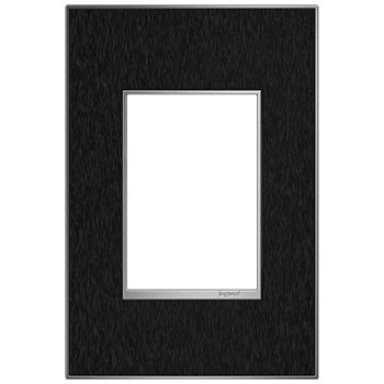Legrand AWM1G3BLS4 1-Gang Plus Screwless Wall Plate for Designer Switches and Outlets - Finish: Black Stainless