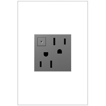 Legrand ARPS152M4 15A Energy Saving Manual On/Off Outlet - Finish: Magnesium