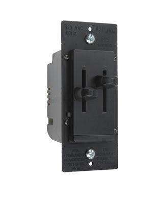 Wattstopper LSDV25BKV LS Series Dual Fan Speed/Dimmer Control - Finish: Black