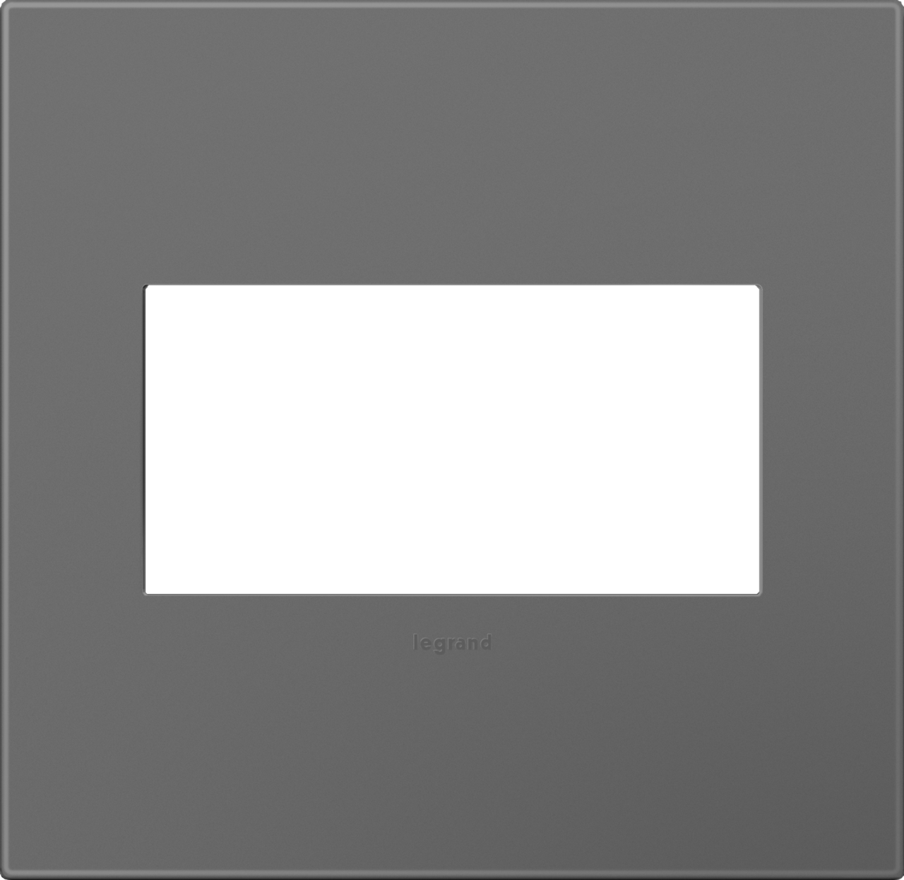 Legrand AWP2GMG4 2-Gang Screwless Decorative Wall Plate With Microban - Finish: Magnesium