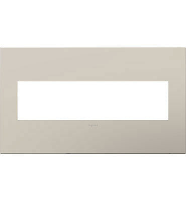Legrand AWP4GGG4 4-Gang Screwless Decorative Wall Plate - Finish: Greige