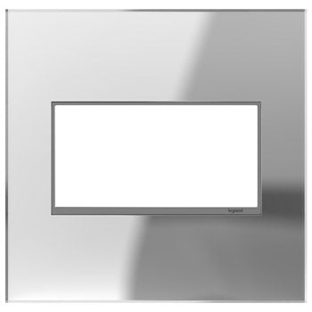 Legrand AWM2GMR1 Mirror 2-Gang Screwless Wall Plate - Finish: Mirror