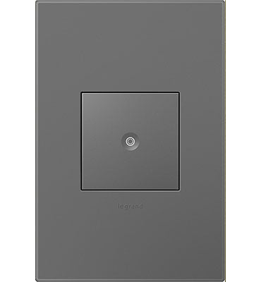 Legrand AWP1G2MG6 1-Gang Screwless Decorative Wall Plate With Microban - Finish: Magnesium