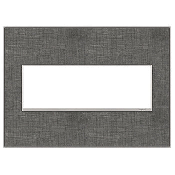 Legrand AWM3GSL4 3-Gang Screwless Wall Plate - Finish: Slate Linen