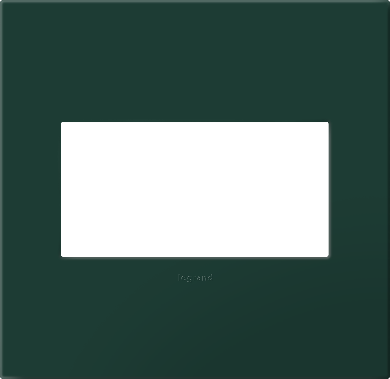 Legrand AWP2GEG 2-Gang Screwless Wall Plate with Microban - Finish: Evergreen
