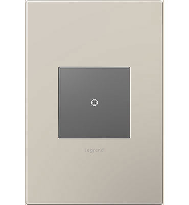 Legrand AWP1G2GG4 1-Gang Screwless Decorative Wall Plate With Microban - Finish: Greige