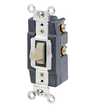 Leviton 1281-I Toggle Switch, 15 Amp, 120/277 Volt, lvory