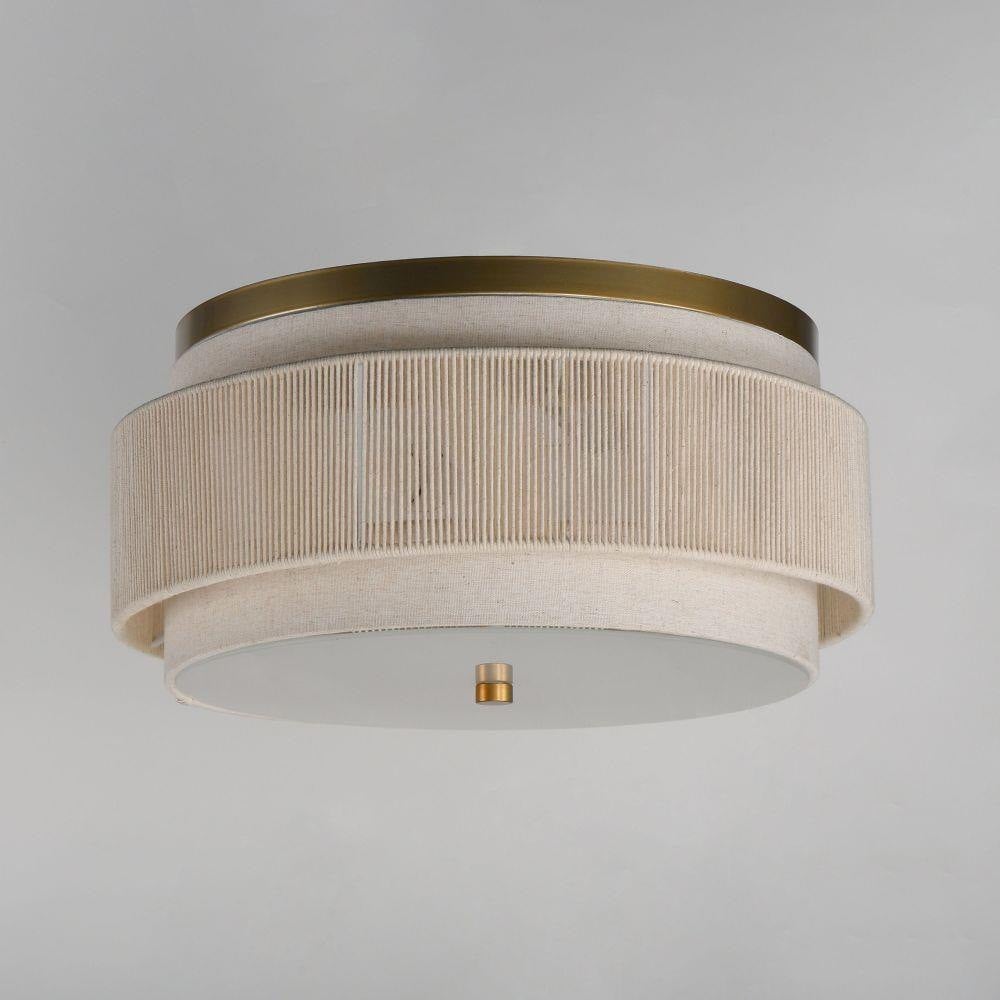 Maxim Lighting 12810OFNAB Seacliff Flush Mount Ceiling Light - Front View