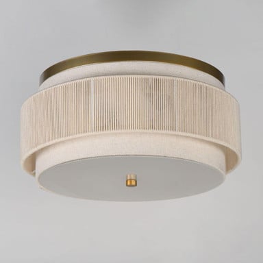 Maxim Lighting 12810OFNAB Seacliff Flush Mount Ceiling Light - Side Angle View