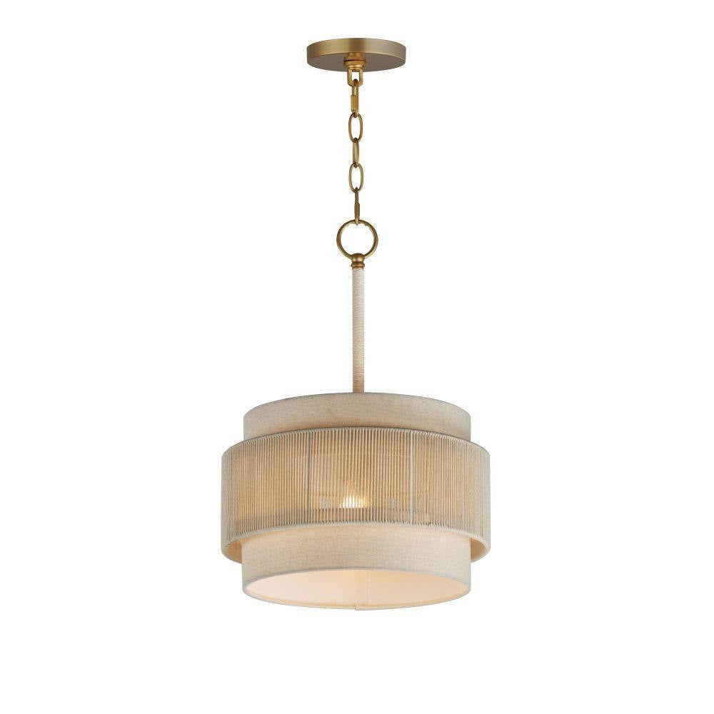 Maxim Lighting 12811OFNAB Seacliff 1 Light Natural Aged Brass Pendant Ceiling Light - Full View