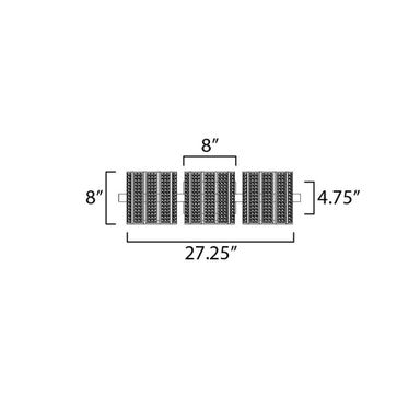 Maxim Lighting 12813CZNAB Miramar Wall Sconce Dimensions Diagram