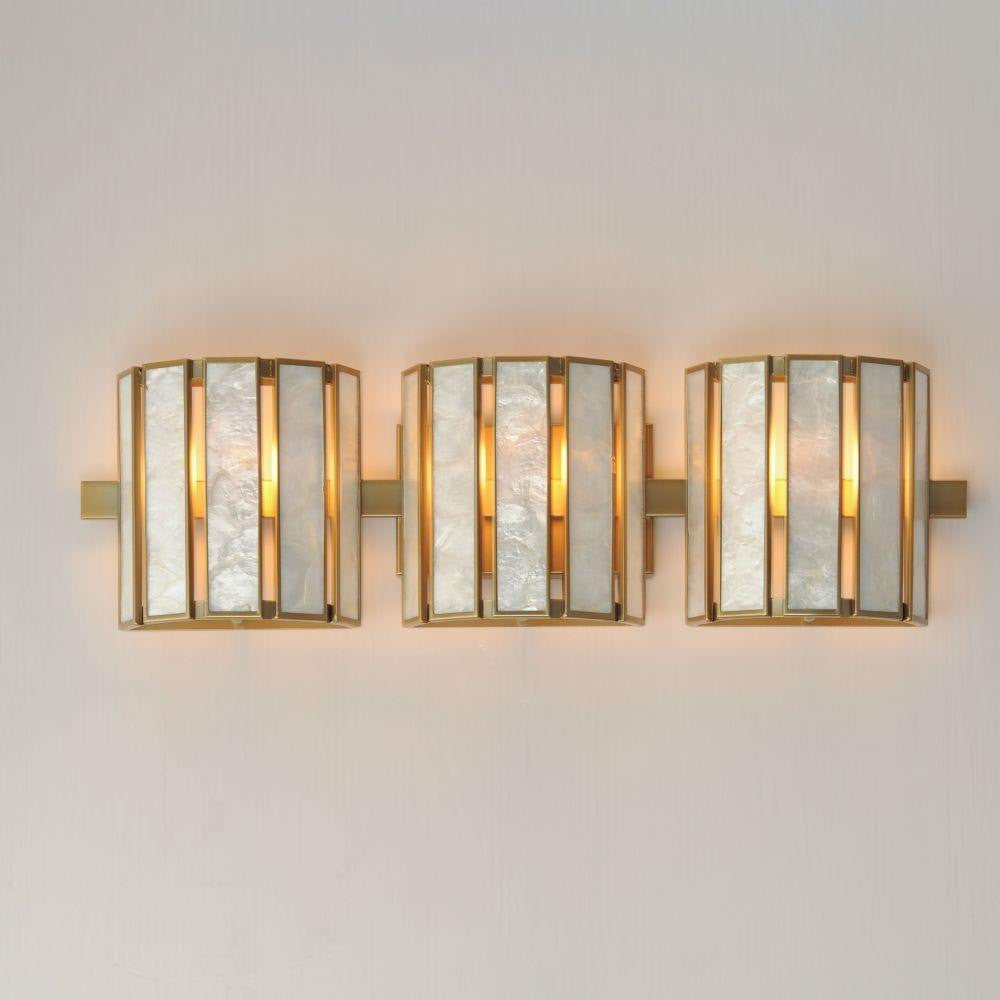 Maxim Lighting 12813CZNAB Miramar Wall Sconce Illuminated Natural Aged Brass