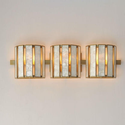 Maxim Lighting 12813CZNAB Miramar Wall Sconce Illuminated Natural Aged Brass