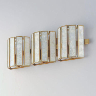 Maxim Lighting 12813CZNAB Miramar Wall Sconce Side Angle View Natural Aged Brass
