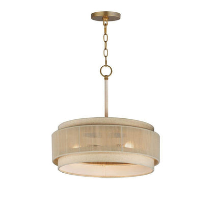 Maxim Lighting 12813OFNAB Seacliff 3 Light Natural Aged Brass Pendant Ceiling Light