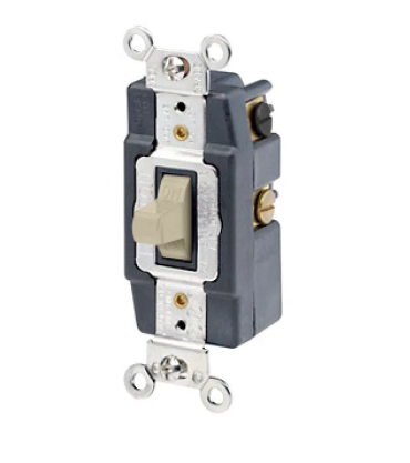 Leviton 1282-I Toggle Switch, 15 Amp, 120/277 Volt, lvory