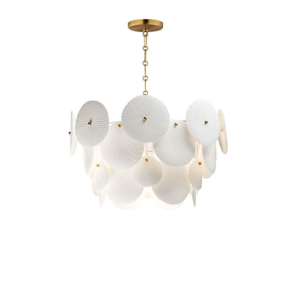 Maxim Lighting 12824WTNAB Isla 4 Light 20.5 Inch Mini Chandelier - White Natural Aged Brass Full View