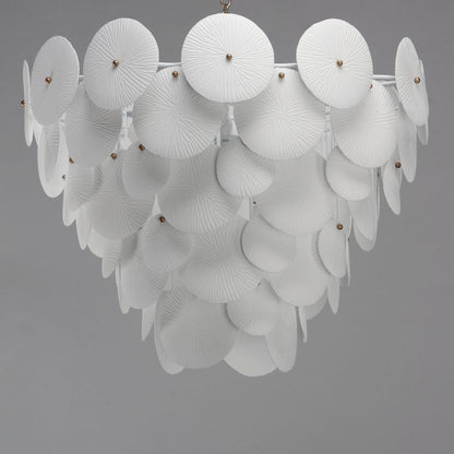 Maxim Lighting 12827WTNAB Isla 8 Light Chandelier full view in White Natural Aged Brass