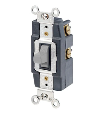 Leviton 1285-GY Toggle Switch, 20 Amp, 120/277 Volt, Gray