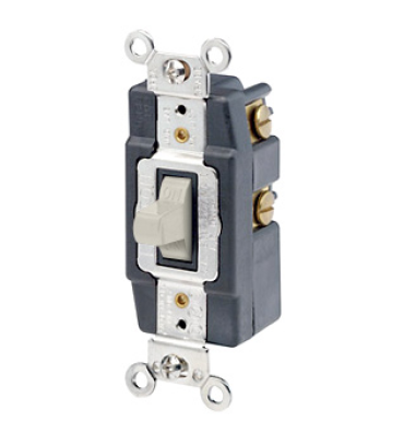 Leviton 1285-T Toggle Switch, 20 Amp, 120/277 Volt, Light Almond