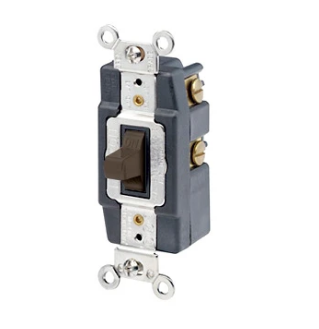 Leviton 1285 Toggle Switch, 20 Amp, 120/277 Volt, Bronze