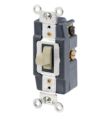 Leviton 1286-I Toggle Switch, 20 Amp, 120/277 Volt, lvory