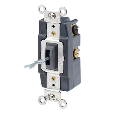 Leviton 1288-L Locking Toggle Switch, 30 Amp, 120/277 Volt, Black
