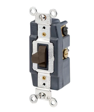 Leviton 1288 Toggle Switch, 30 Amp, 120/277 Volt, Brown