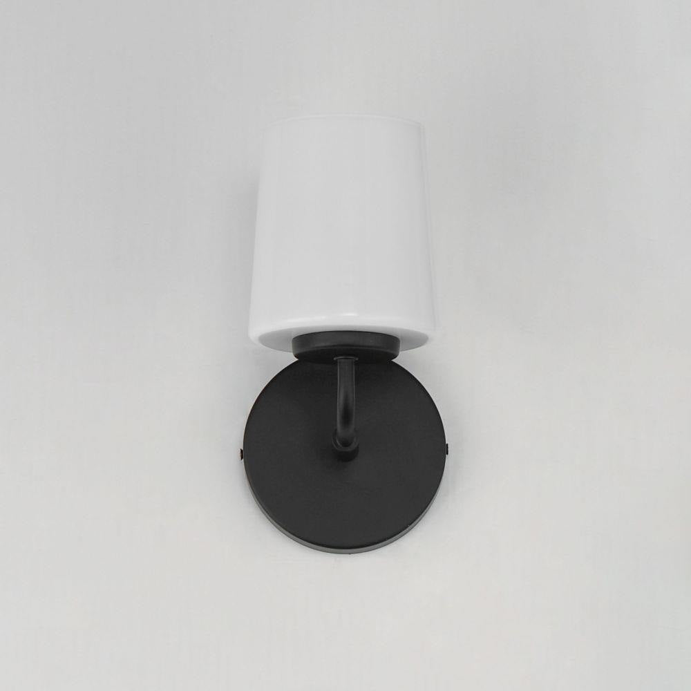 Maxim Lighting 12891WTBK Durham 1 Light Black Wall Sconce Side View
