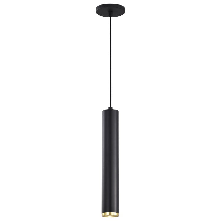 Nuvo 62-818 Century LED Pendant, Wattage 12W, Color Temperature 3000K, Matte Black / Brushed Brass, Voltage 120V