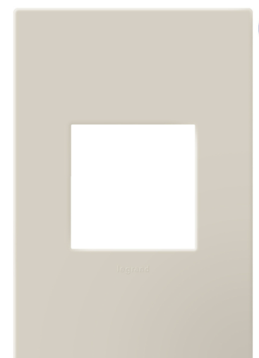 Legrand AWP1G2OM Adorne One-Gang+ Screwless Wall Plate with Microban, Oatmeal Finish