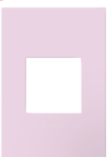 Legrand AWP1G3RA Adorne One-Gang Screwless Wall Plate with Microban, Rosa Finish