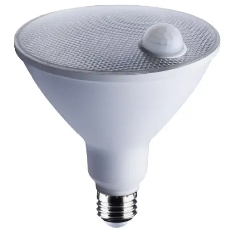 SATCO S11444 LED PAR38 Bulb w/ PIR Sensor, Wattage 14W, Lumens 1150lm, 90CRI, Voltage 120V, Color Temperature 5000K, White