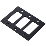 Buster + Punch NPL-023587 US 3 Gang Metal Wall Plate Without Logo - Black