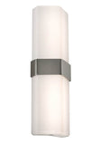 AFX Lighting NPLS051610LAJD1SN Naples 16 Inch Tall LED Wall Sconce In Satin Nickel With White Acrylic Diffuser