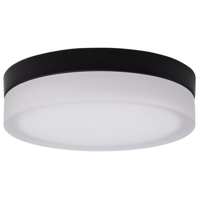 Nuvo 62-568 Pi LED Flush Mount, 9IN, Multi-Color Temperature, Voltage 120V, Black / Frosted Etched Glass