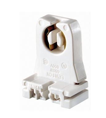 Leviton 13351-D Standard Fluorescent Lamp holder, Medium G13, Turn-Type, Quick-Connect, White