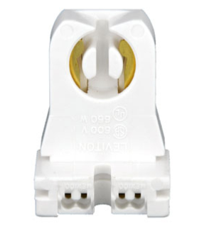 Leviton 13351 Linear Fluorescent Lamp holder, G13 Base, Bi-Pin, Slide-On, Quick-Connect 18AWG