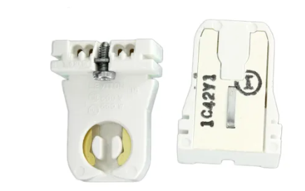 Leviton 13353-NX Pedestal Base Fluorescent Lamp holder Turn Lock Medium Bi-Pin, White
